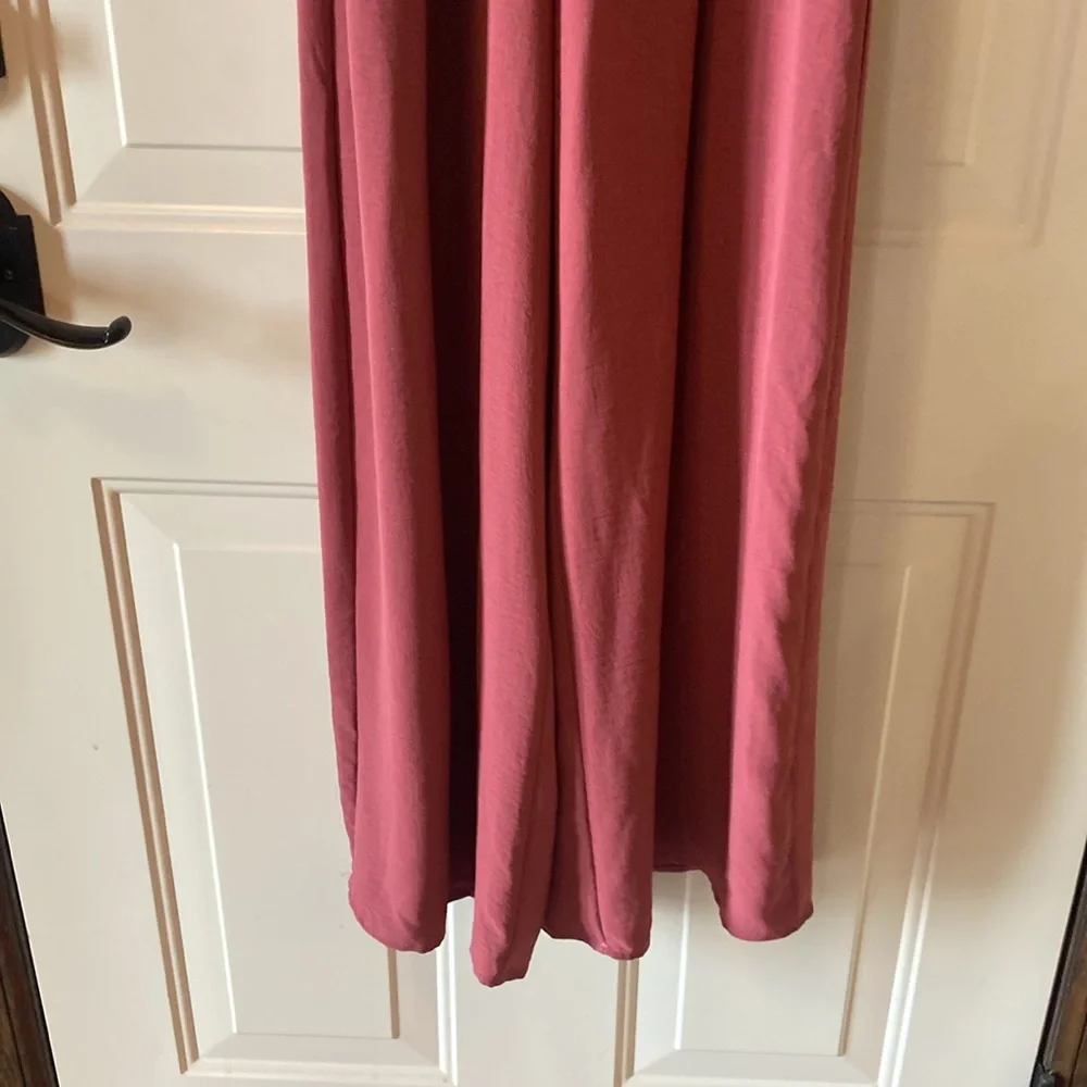 Like New Large She & Sky Terracotta Jumpsuit with Tie Front and Slit Back (ABBA) - Picture 8 of 16